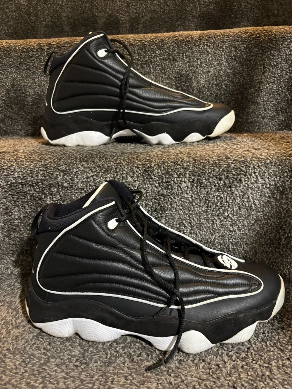 Nike Air Jordan Pro Strong Black White size 12.5 in excellent condition